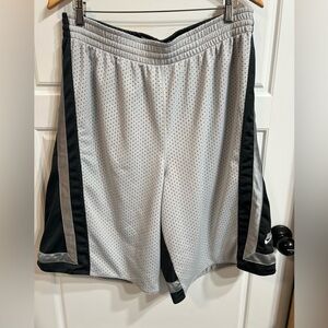 Nike Gray and Black Athletic Shorts Lightweight Mesh